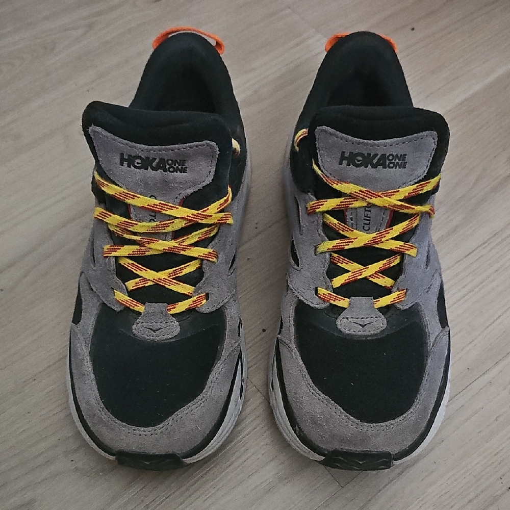 Hoka One One Clifton L Suede Black Lunar Rock Size 9